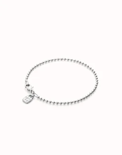 Pulsera con bolas bañada en plata de ley