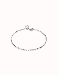 Pulsera con bolas bañada en plata de ley