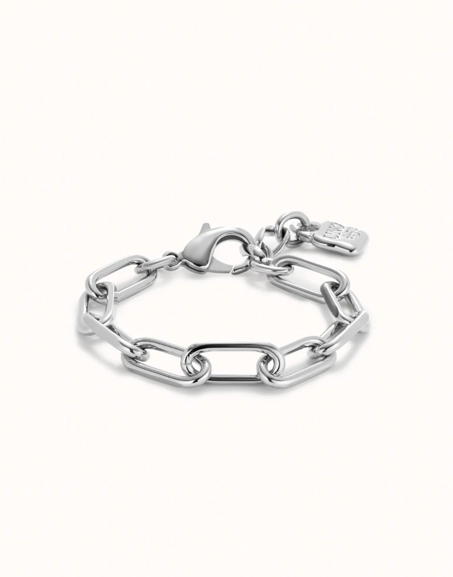 Pulsera con eslabones bañada plata de ley