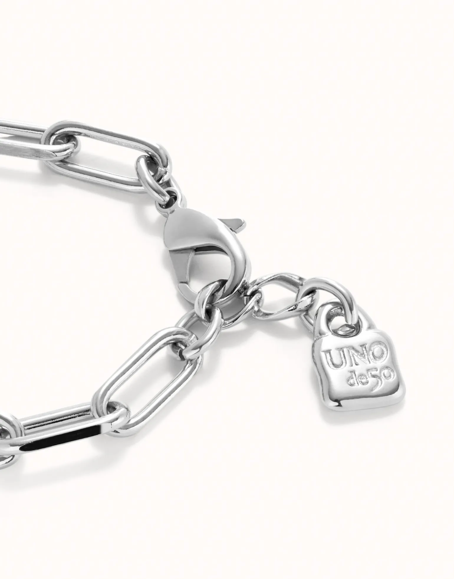 Pulsera con eslabones bañada plata de ley