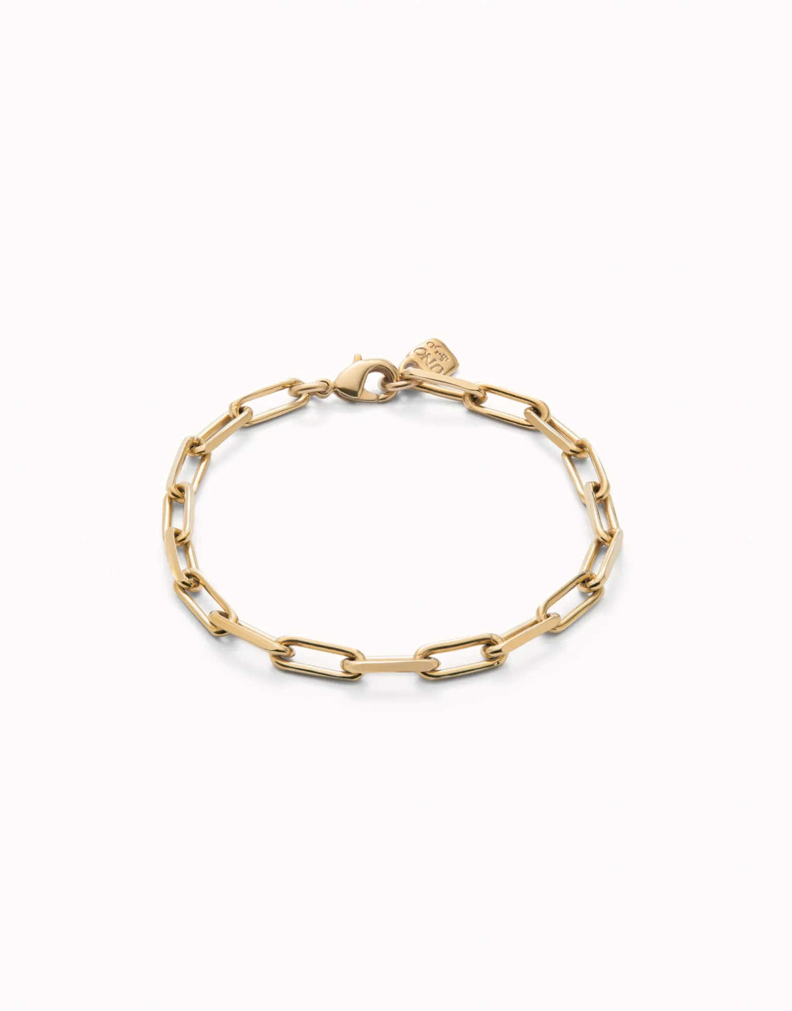 Pulsera con eslabones gandes bañada en oro 18k