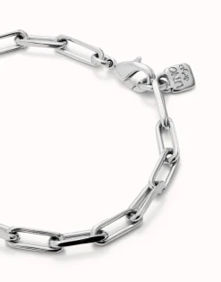 Pulsera con eslabones grandes bañada en plata de ley