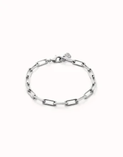 Pulsera con eslabones grandes bañada en plata de ley