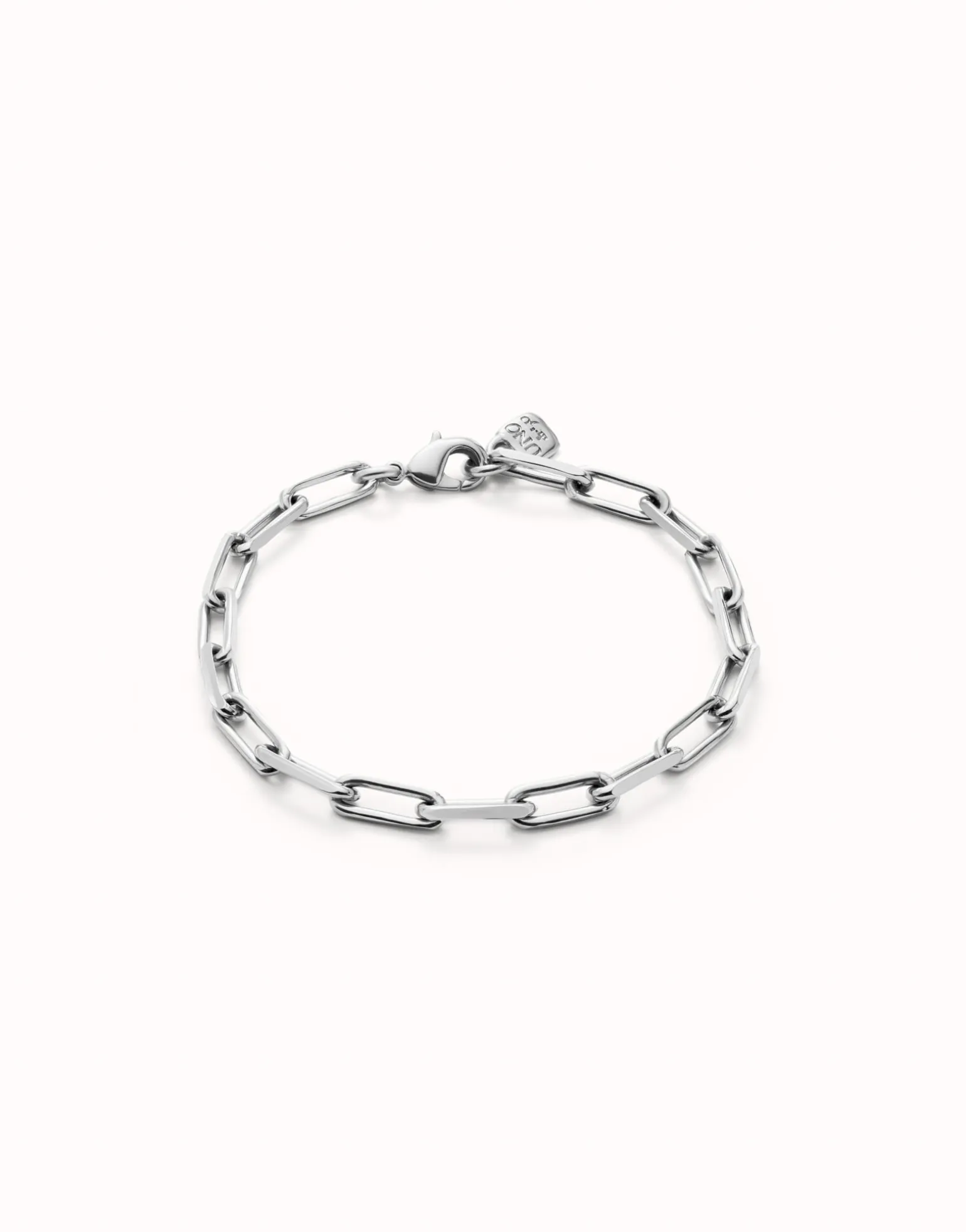 Pulsera con eslabones grandes bañada en plata de ley