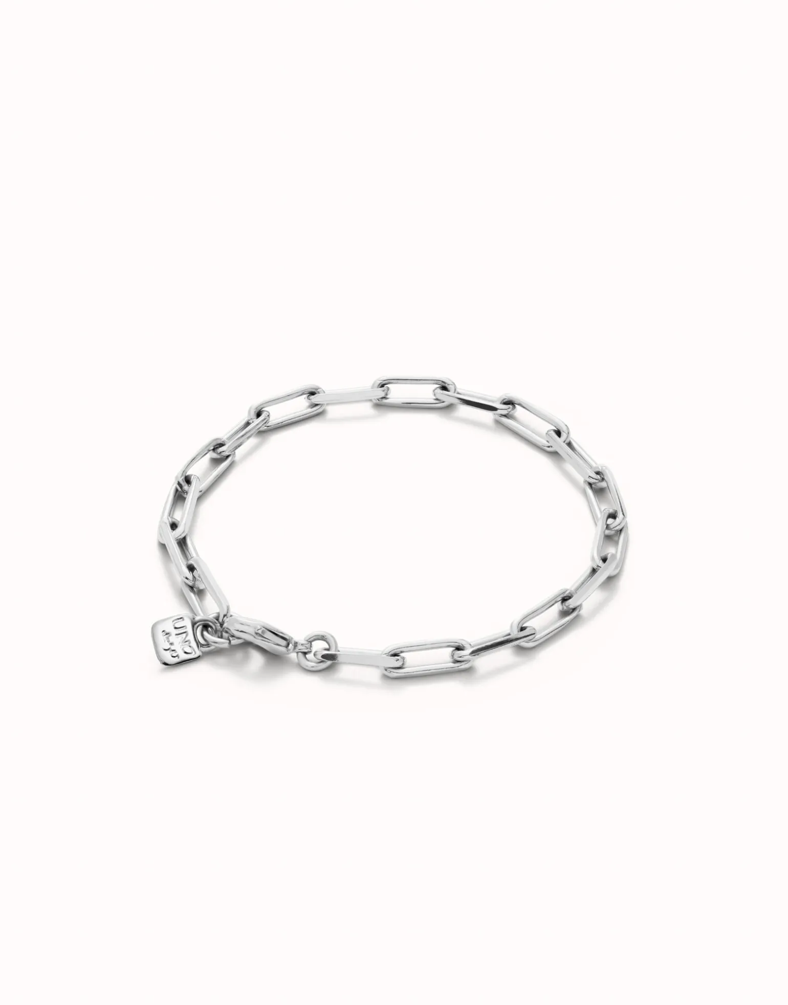 Pulsera con eslabones grandes bañada en plata de ley
