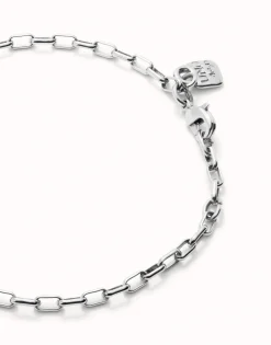 Pulsera con eslabones medianos bañada en plata de ley