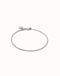 Pulsera con forma plana bañada en plata de ley