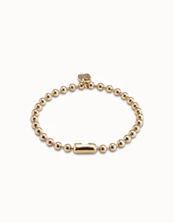 Pulsera de bolitas bañada en oro de 18k