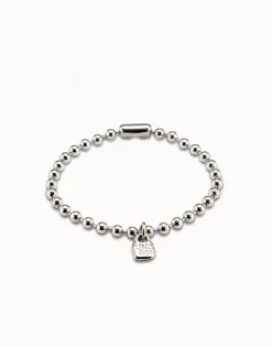 Pulsera de bolitas bañada en plata de ley