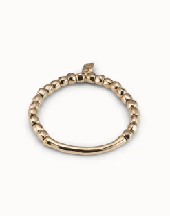 Pulsera de cuentas bañada en oro de 18k