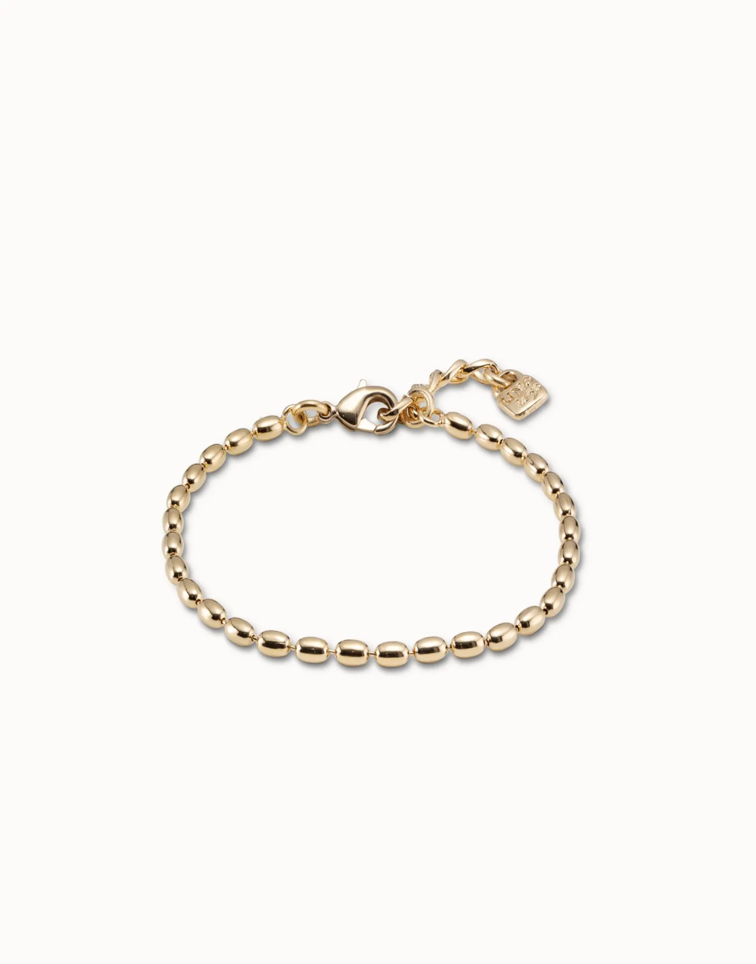Pulsera de eslabones ovalados pequeños bañados oro de 18K
