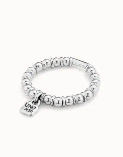Pulsera elástica bañada en plata de ley