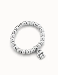 Pulsera elástica bañada en plata de ley