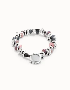 Pulsera en baño en plata de ley con cristales