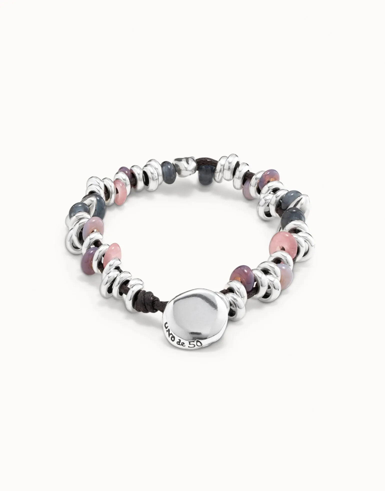 Pulsera en baño en plata de ley con cristales