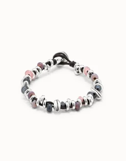 Pulsera en baño en plata de ley con cristales