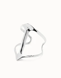 Pulsera rígida bañada en plata de ley estructura mantarraya