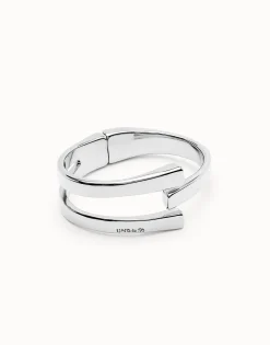 Pulsera rigida bañada en plata de ley